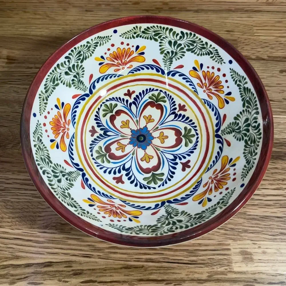 Williams Sonoma Puebla Melamine Cereal Soup Bowls Set of 8 Talavera Floral 7